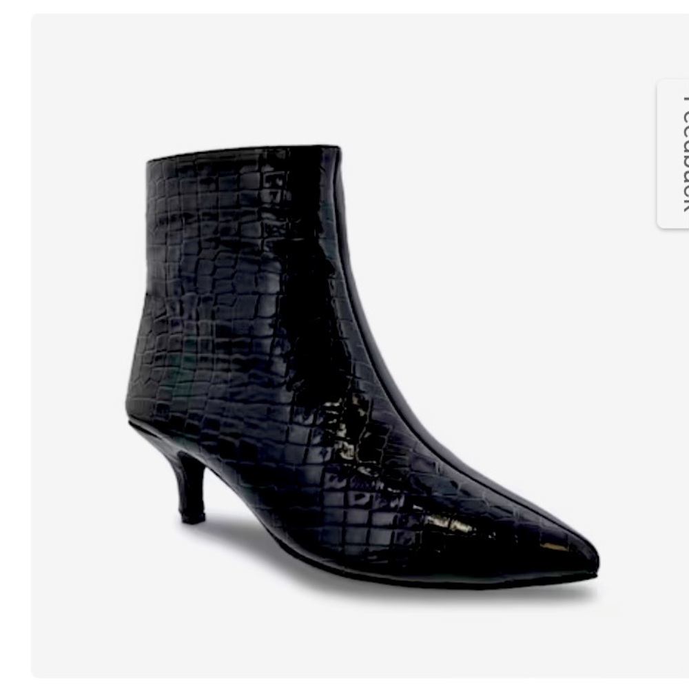 Bellini black patent booties size 13W